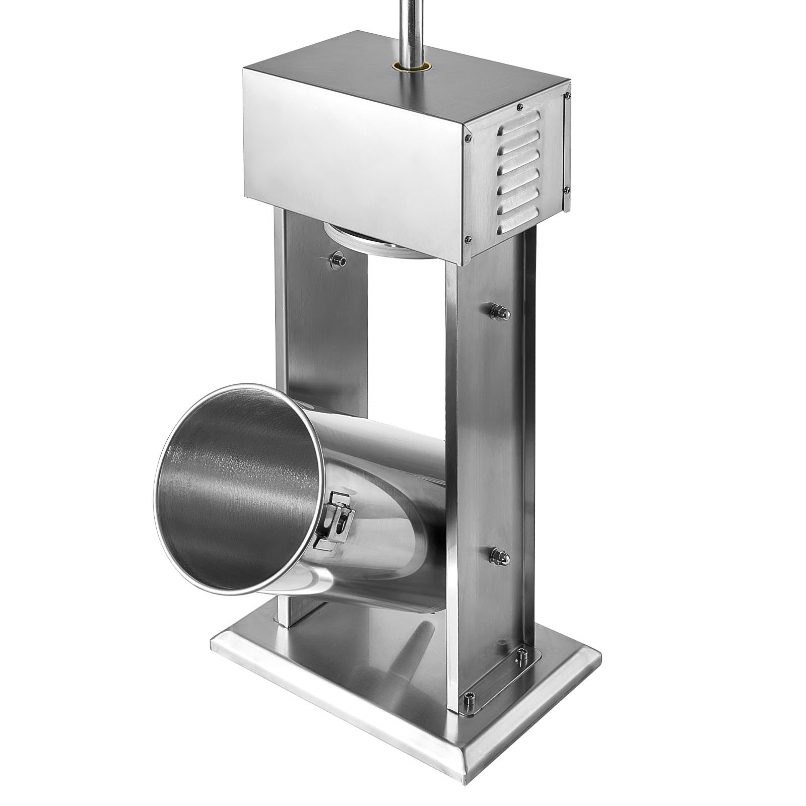 VEVOR Embutidora Eléctrica de Salchichas de 15 L, de Acero Inoxidable, con Control de Velocidad Continuo y Pedal, con 4 Tubos de Relleno, para Cocina y Restaurantes, 395 x 295 x 850 mm, Plata