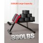 VEVOR Silla Romana con Banco de Hiperextensión y Extensión Espalda Carga 150 kg