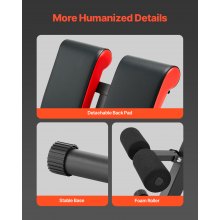 VEVOR Silla Romana con Banco de Hiperextensión y Extensión Espalda Carga 150 kg