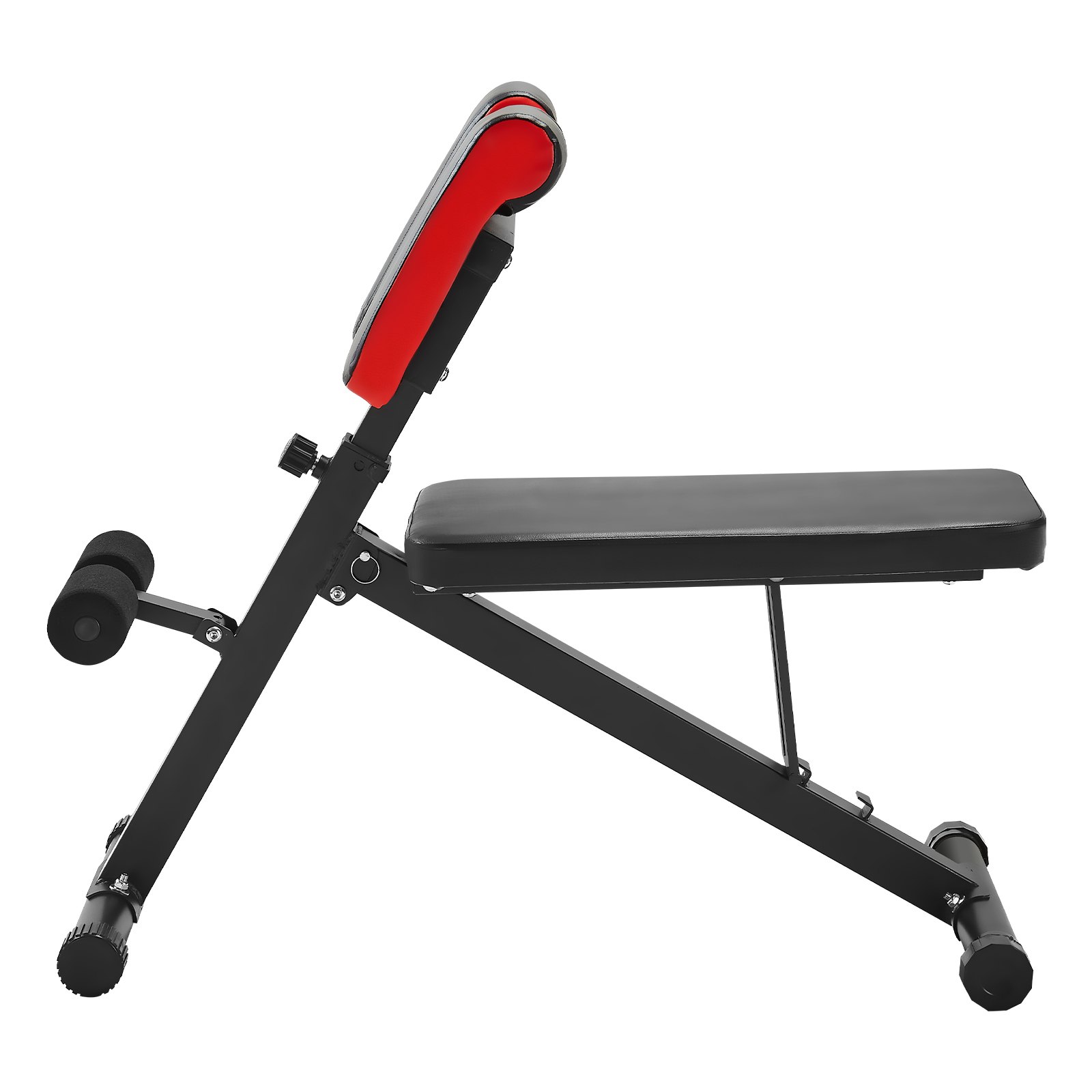 VEVOR Banco de Pesas Multifuncional para Entrenamiento de Cuerpo Completo, Banco de Hiperextensión con Silla Romana, Equipo Ajustable y Plegable de 150 kg para Entrenamiento de Espalda, Brazos