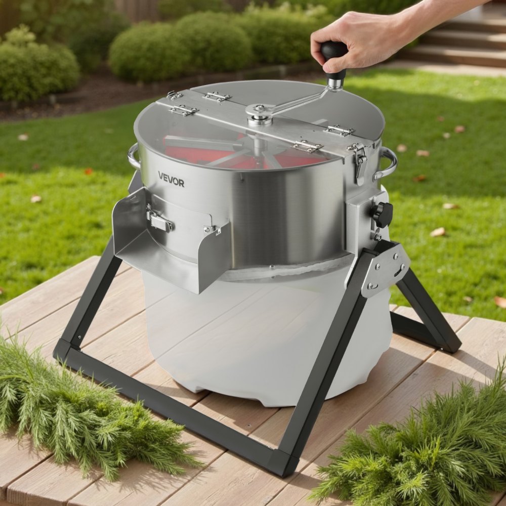 VEVOR Recortadora de Cogollos Eléctrica 370 mm con Cuchilla de Acero Inoxidable Cortador Hidropónico en Seco y Húmedo con Tapa Transparente y Bolsa de Recolección para Brotes, Hierbas Aromáticas