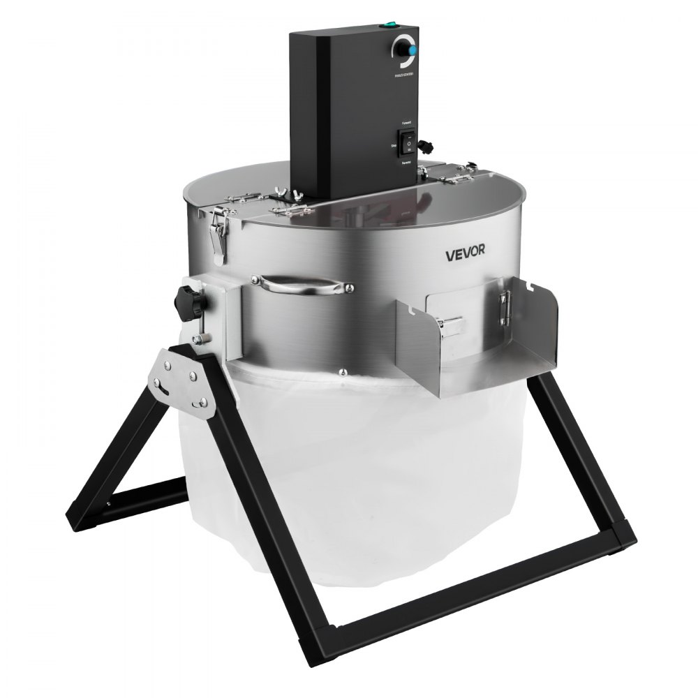 VEVOR Recortadora de Cogollos Eléctrica 370 mm con Cuchilla de Acero Inoxidable Cortador Hidropónico en Seco y Húmedo con Tapa Transparente y Bolsa de Recolección para Brotes, Hierbas Aromáticas