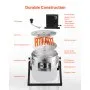 VEVOR Recortadora de Cogollos Eléctrica 370 mm con Cuchilla de Acero Inoxidable Cortador Hidropónico en Seco y Húmedo con Tapa Transparente y Bolsa de Recolección para Brotes, Hierbas Aromáticas