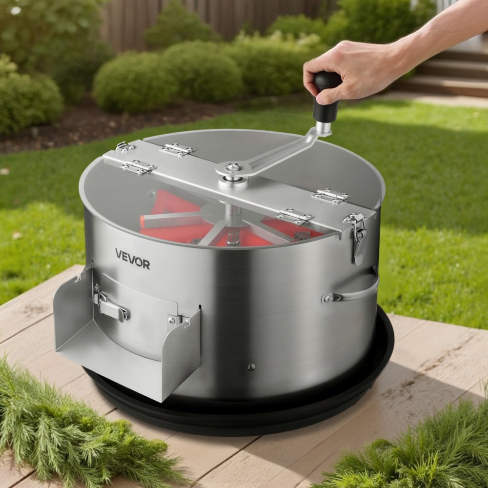 VEVOR Recortadora de Cogollos Eléctrica de 370 mm Máquina Recortadora de Hojas con Cuchilla de Acero Inoxidable para Corte Hidropónico en Seco y Húmedo con Bandeja y Tapa Transparente para Brotes