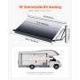VEVOR Toldo de Repuesto Eléctrico Retráctil Modular de Vinilo para RV con Marco de Aleación de Aluminio Toldo para Remolque Exterior Apto para la Mayoría de los RVs, Negro Degradado, 4876 mm