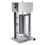 Embutidora eléctrica de salchichas VEVOR, embutidora vertical de carne de 12 L/25 LBS, motor de 200 W, control de velocidad continuo y pedal, fabricada en acero inoxidable 304 apto para uso alimentario, 5 tubos de embutido para uso doméstico y comercial