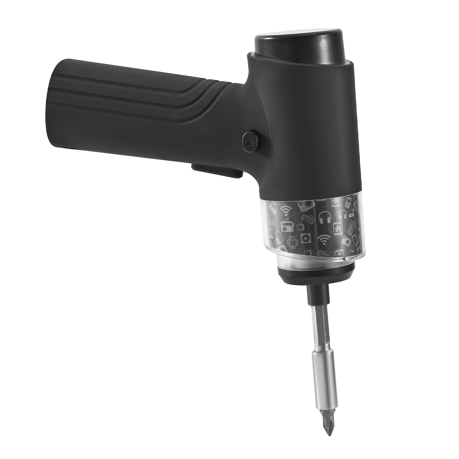VEVOR Juego de Destornilladores Inalámbricos, 0,5-5 Nm, Batería de 2500 mAh, 32 Puntas, Pantalla Digital, Luz LED y Carga Tipo C, para Reparación Eléctrica de Muebles, Negro, 141 x 119 x 46 mm