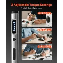 VEVOR Destornillador Eléctrico de Precisión, 52 Puntas Magnéticas, con Caja de Almacenamiento Magnética, Luz LED y Función de Carga Tipo C, a Reparar Celulares y Computadoras Portátiles, 165 RPM