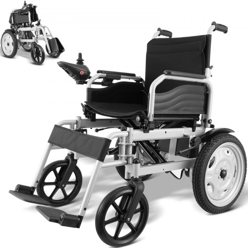 VEVOR Silla de Ruedas Eléctrica para Adultos Mayores, Capacidad de Peso de 120,20 kg, 1090 x 690 x 970 mm, Motorizadas Plegables y Livianas, Alcance de hasta 20 km, Silla Eléctrica Todo Terreno