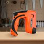 VEVOR Grapadora Eléctrica Inalámbrica 2 en 1, Calibre 18, 15-32 mm, con 1000 Grapas y 1000 Clavos y Empuñadura de Goma Antideslizante, para Carpintería y Proyectos de Bricolaje, 164 x 160 x 50 mm