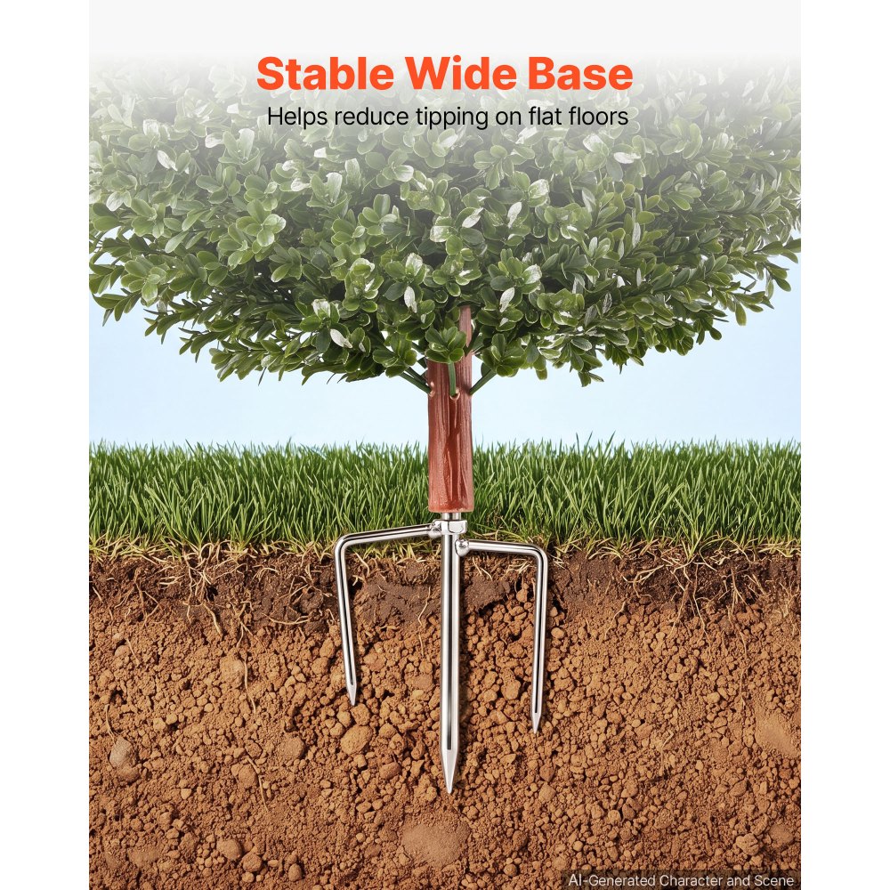 VEVOR Árboles Artificiales Exterior 508 mm 2 Árboles Topiarios Artificiales para Macetas, Bordes, Caminos, con Hojas de PE, Estacas de Acero y Follaje de Boj para Decoración Exterior Verde Todo el Año