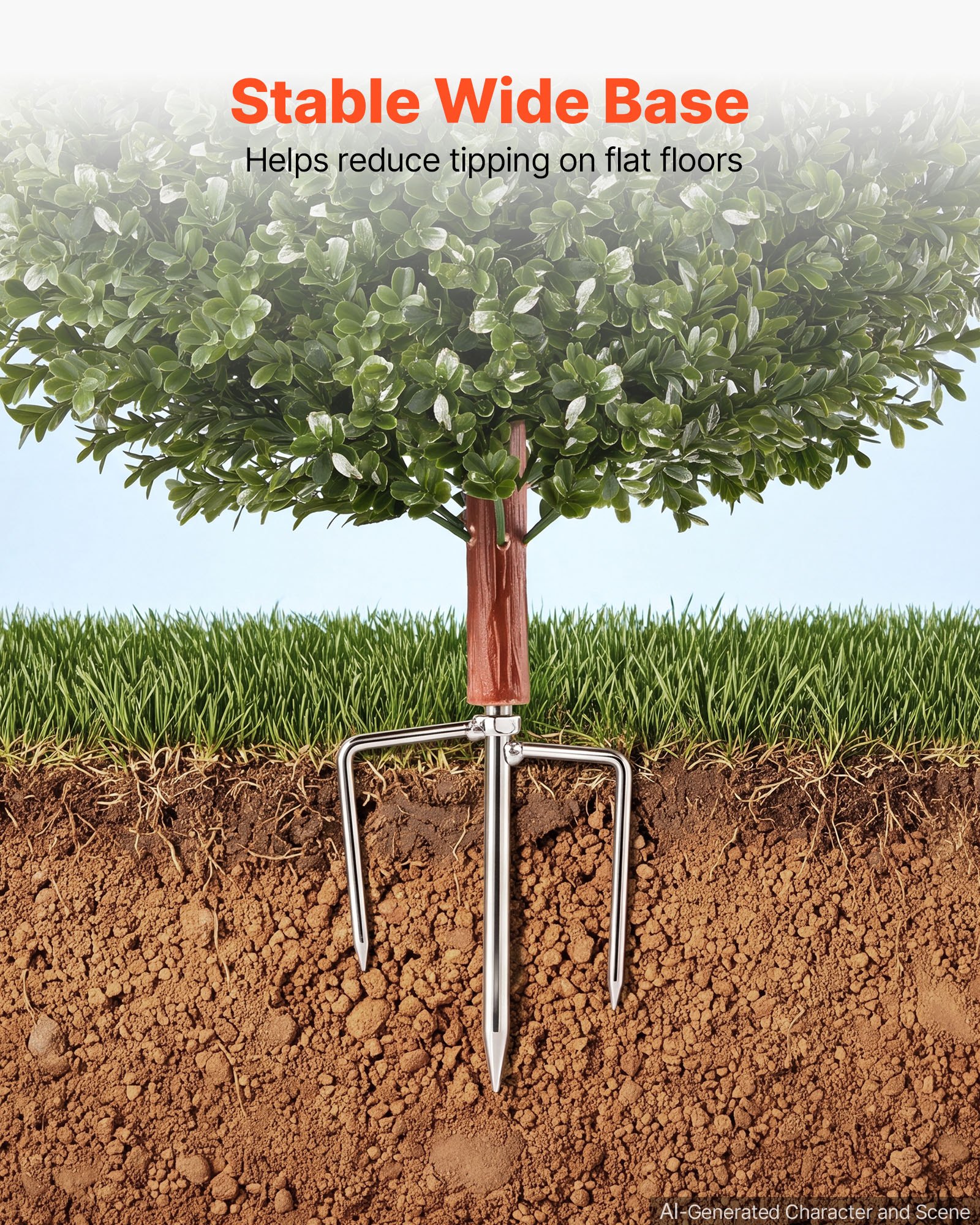 VEVOR Árboles Artificiales Exterior 508 mm 2 Árboles Topiarios Artificiales para Macetas, Bordes, Caminos, con Hojas de PE, Estacas de Acero y Follaje de Boj para Decoración Exterior Verde Todo el Año
