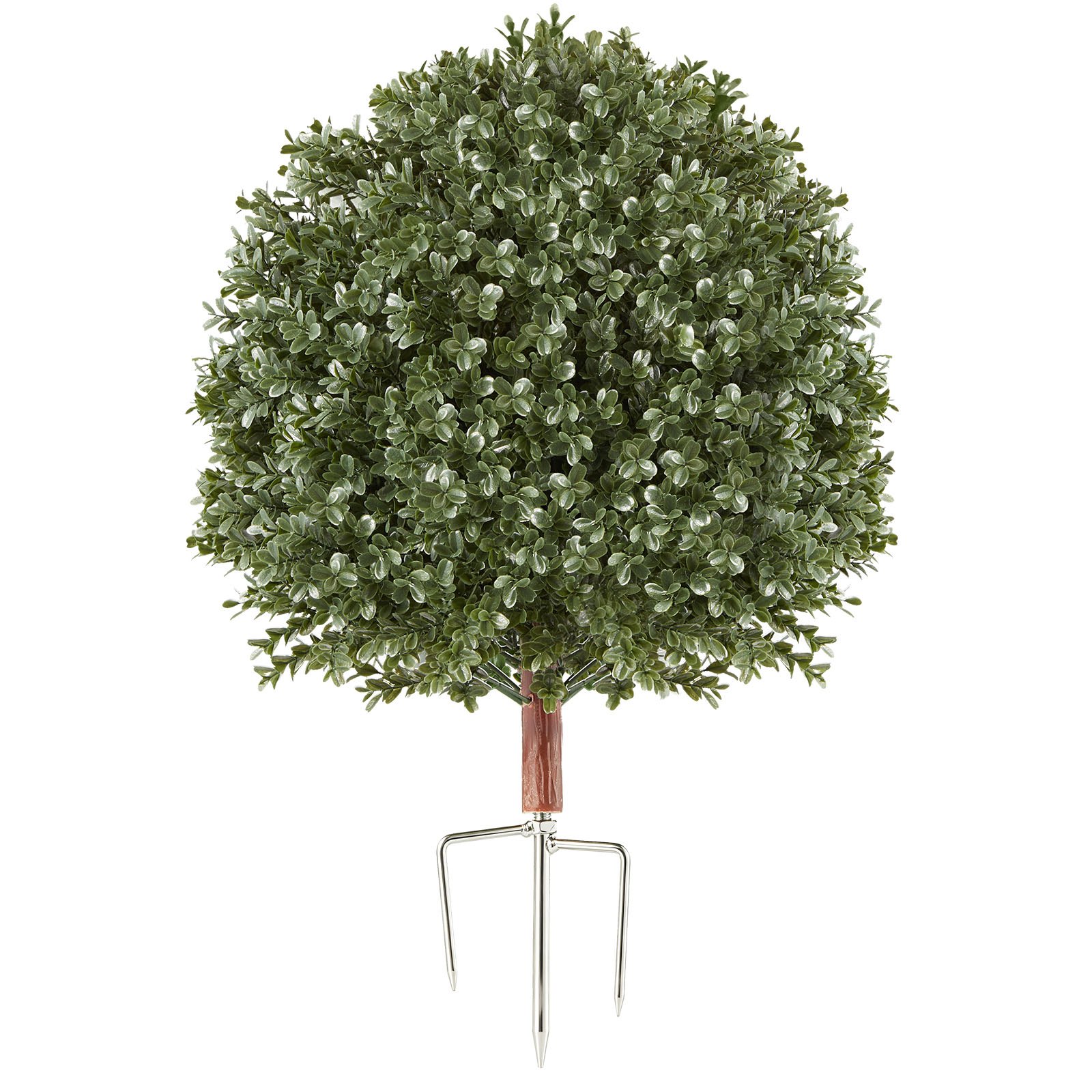 VEVOR Árboles Artificiales Exterior 508 mm 2 Árboles Topiarios Artificiales para Macetas, Bordes, Caminos, con Hojas de PE, Estacas de Acero y Follaje de Boj para Decoración Exterior Verde Todo el Año