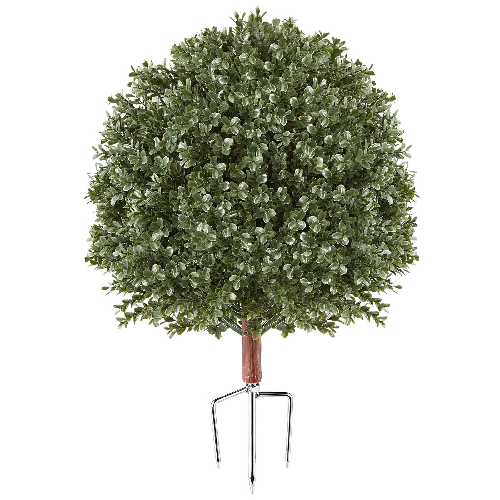 VEVOR Árboles Artificiales Exterior 508 mm 2 Árboles Topiarios Artificiales para Macetas, Bordes, Caminos, con Hojas de PE, Estacas de Acero y Follaje de Boj para Decoración Exterior Verde Todo el Año