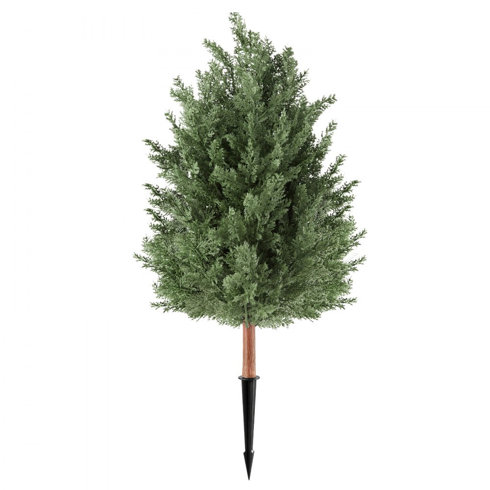 VEVOR Árboles Artificiales Exterior 91 cm, 2 Árboles Topiarios Artificiales para Macetas, Entradas, Caminos, con Hojas de PE, Estacas Integradas y Follaje de Cedro para Decoración Exterior Todo el Año