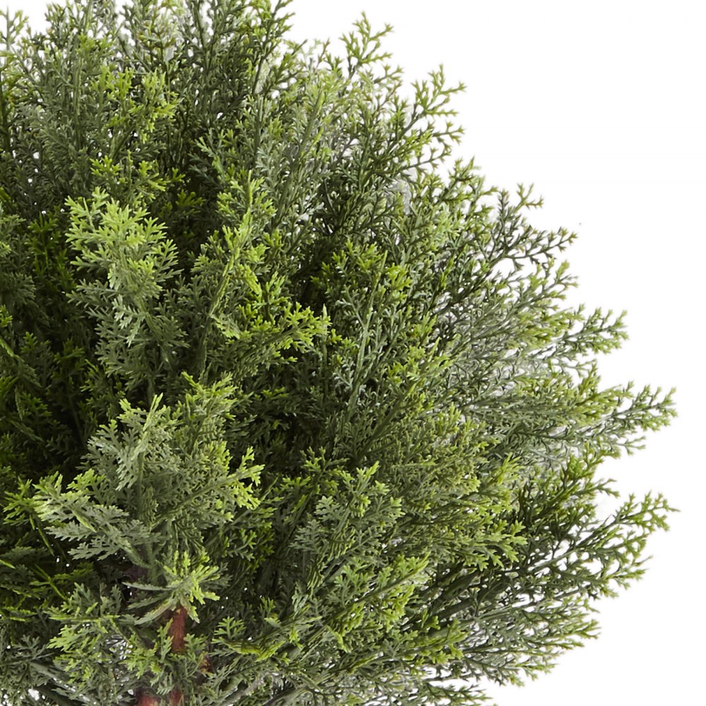 VEVOR Bola de Topiario Artificial de Ciprés para Exterior con Estaca, 406 mm, 2 uds, Plantas Artificiales, Arbustos de Imitación para Decoración, Porche, Patio, Jardín, Balcón y Patio Trasero