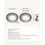 VEVOR Hojas de Molienda para Molino de Granos Eléctrico, Discos de Molinillo de Grano de Hierro Fundido en Seco, Placas de Molienda Compatibles con Molinillo de Especias VEVOR HN-2200 y HN-3000