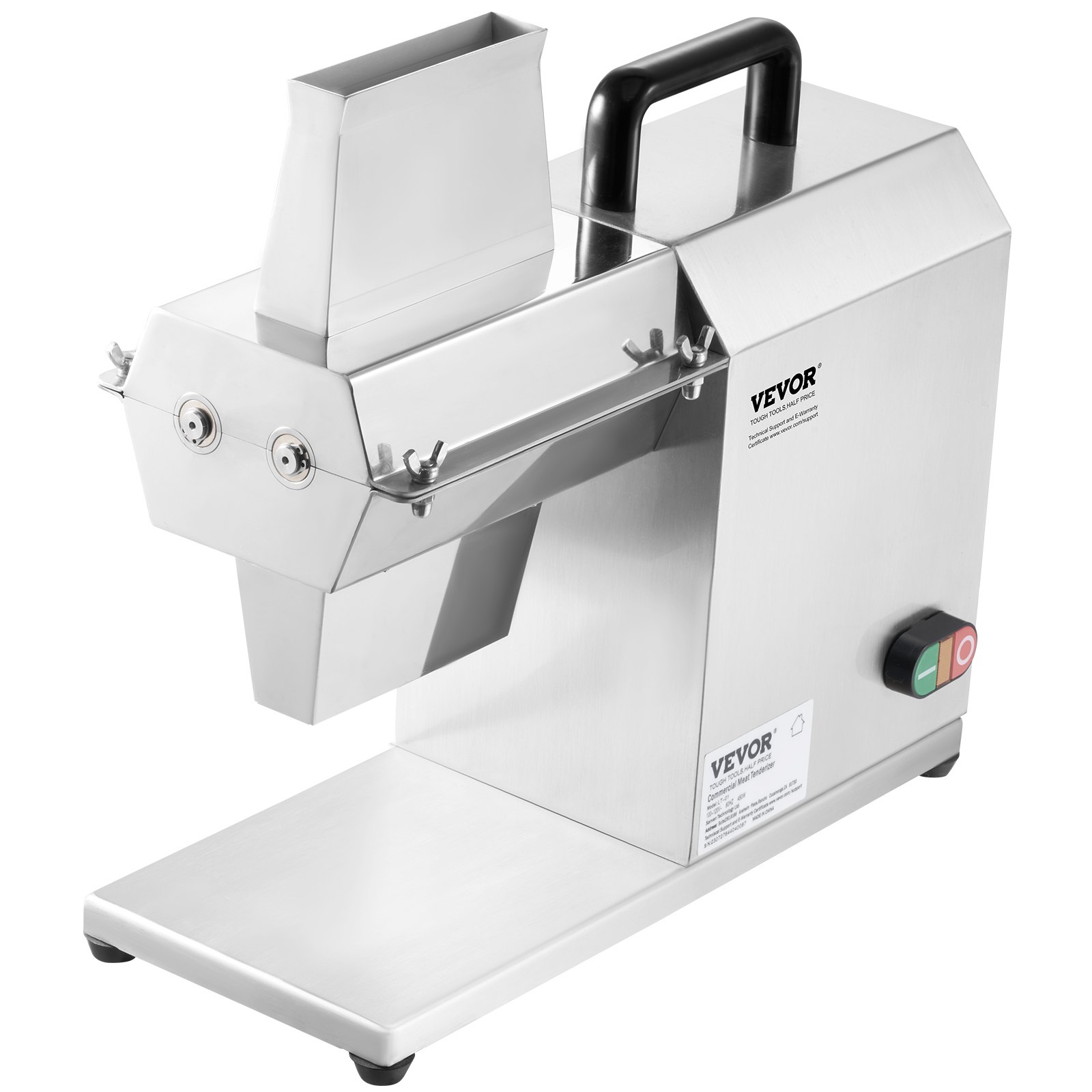 VEVOR Ablandador de Carne Eléctrico Comercial 450 W Máquina Ablandadora de Carne Acero Inoxidable 120 kg/h con 54 Cuchillas Herramienta para Ablandar Carne para Preparar Filete Pollo Cerdo