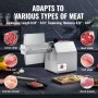 VEVOR Ablandador de Carne Comercial de Acero Inoxidable 304 con Pinza para Carne, Cepillo de Limpieza y Bandeja, Máquina Ablandadora de Carne Eléctrica de 750W para Carne de Res, Pollo, Cerdo, Pescado