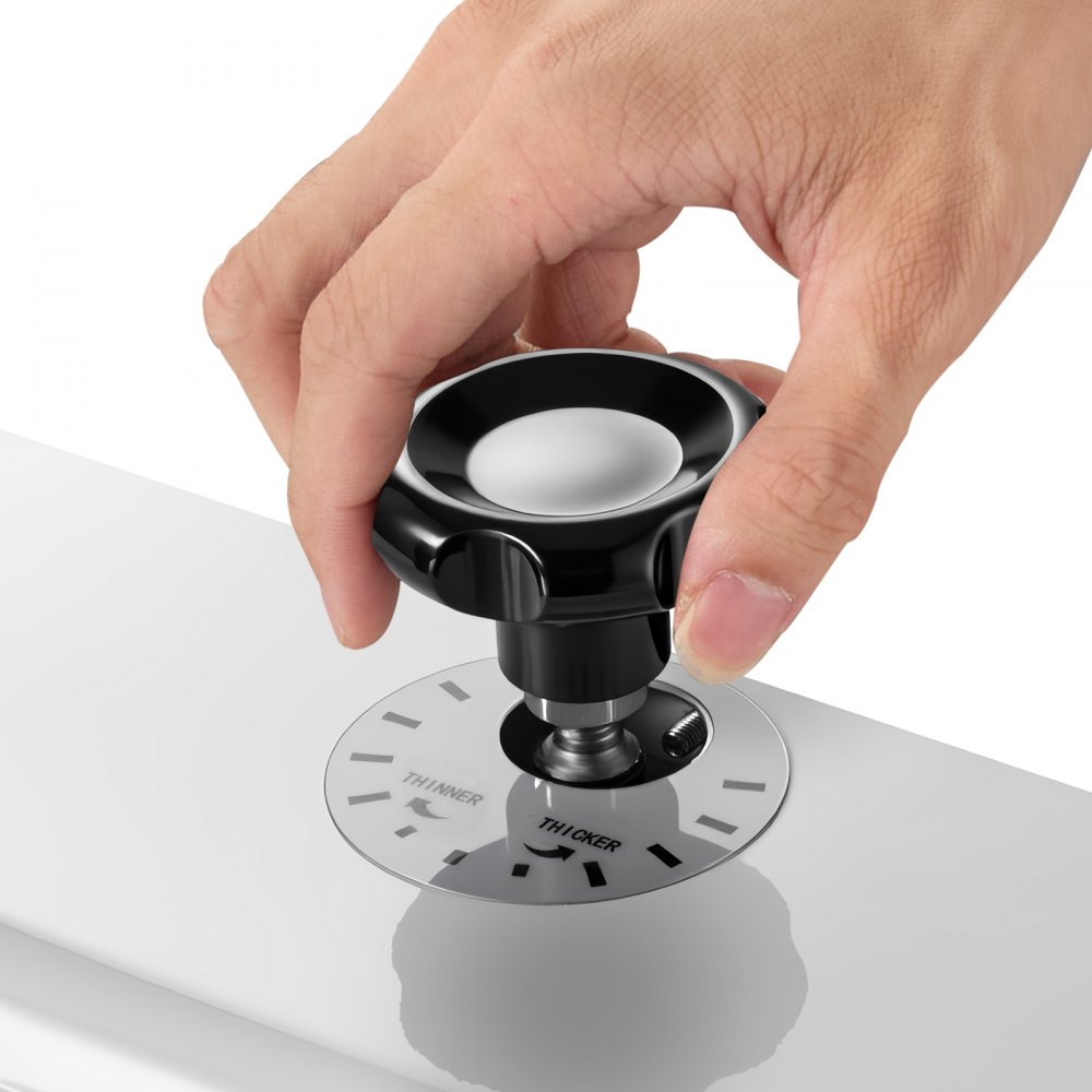 VEVOR Prensa Eléctrica de Masa para Pizza 18 pulgadas, Espesor Ajustable de 0-11 mm, Placa de Prensado de Aluminio Fundido, Temperatura Máxima 240°C, Base Antideslizante, para Panadería, Restaurante