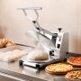 VEVOR Prensa Eléctrica de Masa para Pizza 18 pulgadas, Espesor Ajustable de 0-11 mm, Placa de Prensado de Aluminio Fundido, Temperatura Máxima 240°C, Base Antideslizante, para Panadería, Restaurante
