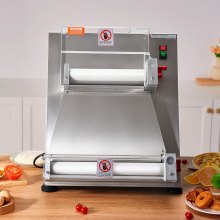 VEVOR Máquina formadora de pizza Prensa de masa eléctrica comercial 3"-15" 260 hojas por hora Laminadora de masa de pizza de acero inoxidable Espesor ajustable para pasteles Pizzerías Panaderías