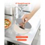 VEVOR Rodillo Laminador de Masa para Pizza, Prensa Automática de Acero Inoxidable de 7,6 a 35,5 cm, 260 Piezas por Hora, Grosor Ajustable, con Tapa para Prensar Masa, 465 x 500 x 640 mm, Plata