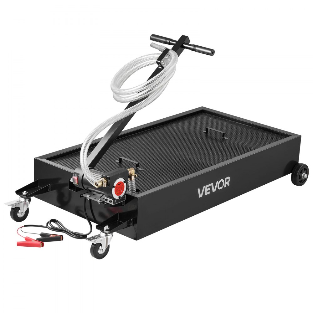VEVOR Bandeja de Drenaje de Aceite de Perfil Bajo 75,7 L, con Ruedas, Bomba Eléctrica y Manguera de 2,2 m, a Prueba de Fugas y Resistente a la Corrosión, para Automóviles y Vehículos Metálicos
