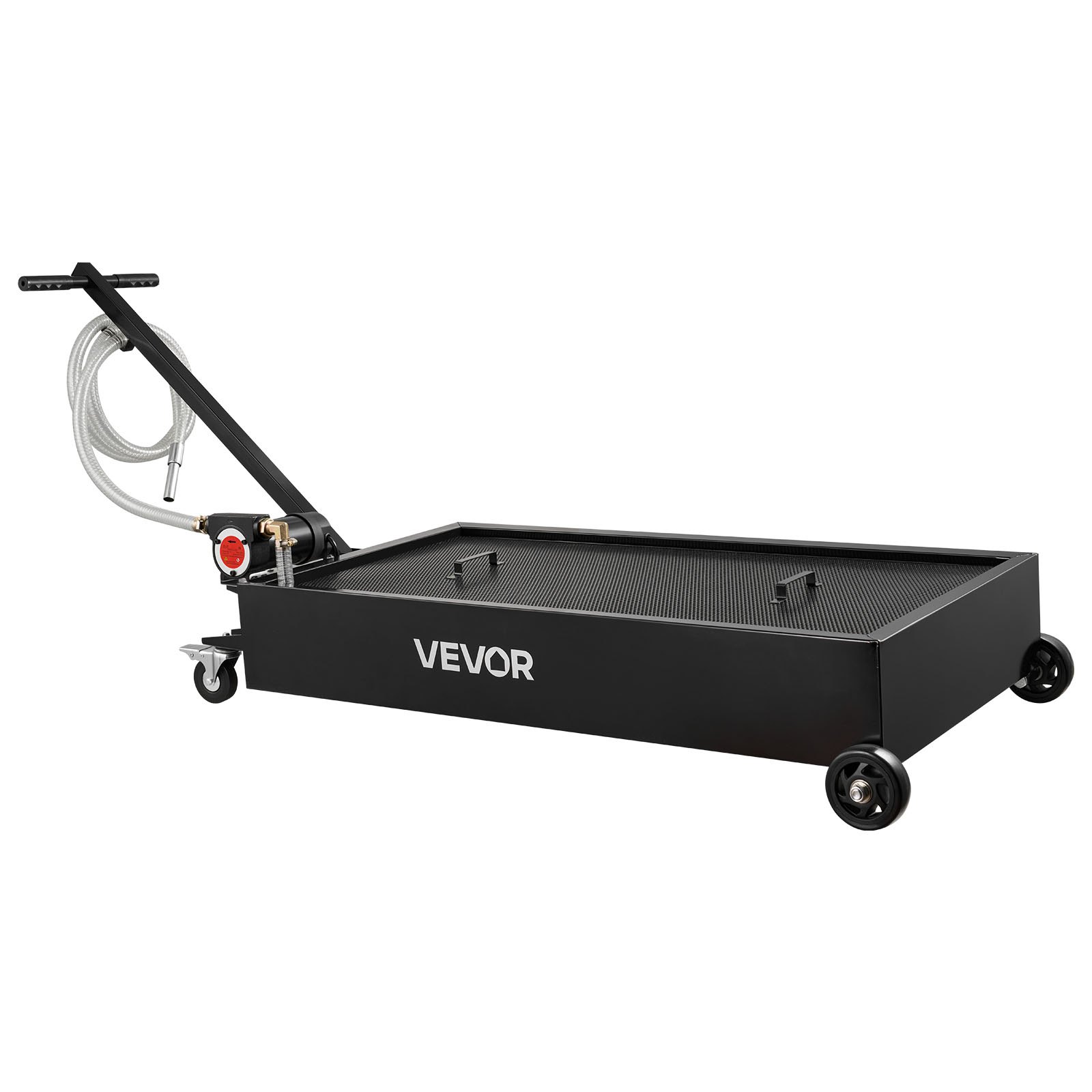 VEVOR Bandeja de Drenaje de Aceite de Perfil Bajo 75,7 L, con Ruedas, Bomba Eléctrica y Manguera de 2,2 m, a Prueba de Fugas y Resistente a la Corrosión, para Automóviles y Vehículos Metálicos