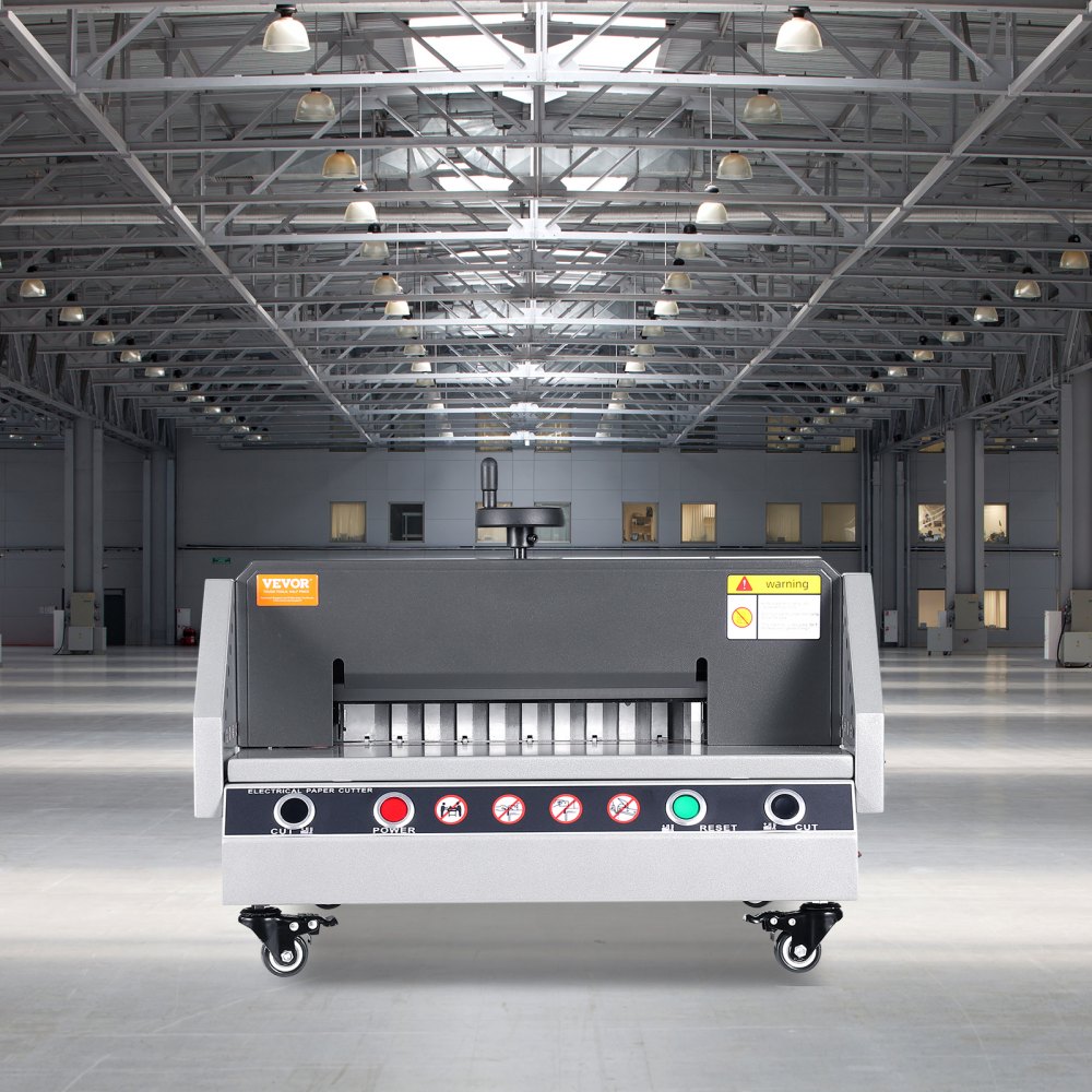 VEVOR Cortadora de Papel Eléctrica, Ancho de Corte de 330,2 mm y Profundidad de Corte de 40 mm Cortadora de Papel de Escritorio con Control por Botones para Hogares, Oficinas, Escuelas e Imprentas