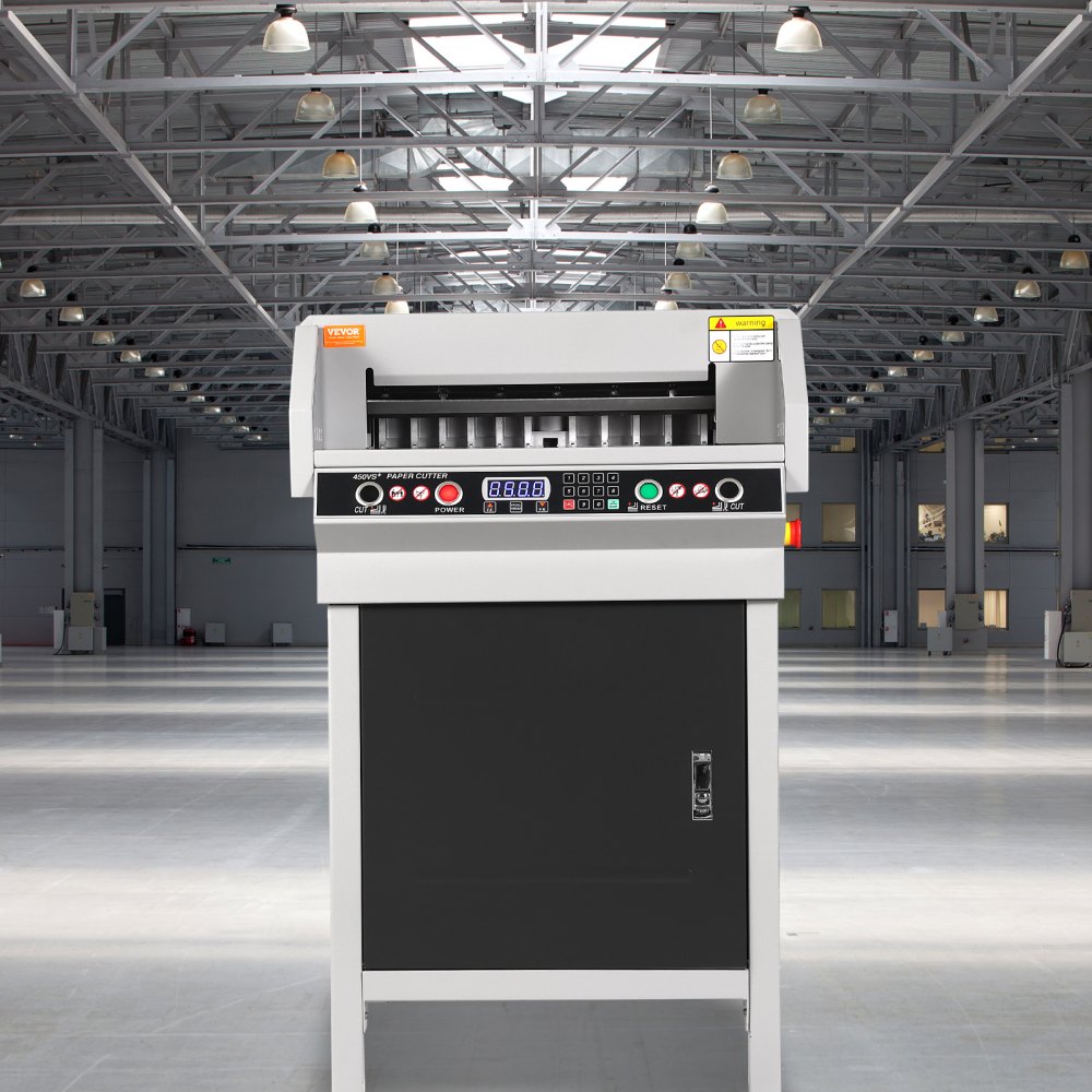 VEVOR Cortadora de Papel Eléctrica Corte Máximo de 450 mm Grosor de Corte de 40 mm Máquina Cortadora de Papel de Alta Resistencia pantalla LCD con Control de Botones Ideal para Oficina, Laboratorio