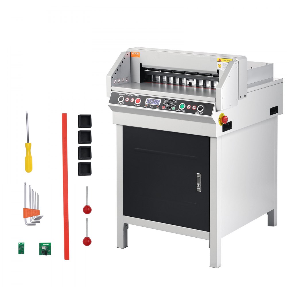 VEVOR Cortadora de Papel Eléctrica Corte Máximo de 450 mm Grosor de Corte de 40 mm Máquina Cortadora de Papel de Alta Resistencia pantalla LCD con Control de Botones Ideal para Oficina, Laboratorio