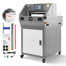 VEVOR Cortadora de Papel Eléctrica, Ancho de Corte 457 mm, Grosor de Corte 58 mm, con Función Infrarroja y Cuchilla de Repuesto, 1000 W, 680 x 850 x 1185 mm, para Imprentas, Colegios y Oficinas