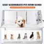 VEVOR Bañera Eléctrica para Peluquería Canina 127 cm Bañera de Acero Inoxidable para Mascotas Perros Gatos con Caja de Jabón, Grifo, Carga de 150 kg Bañera para Mascotas, Hogar, Puerta Izquierda