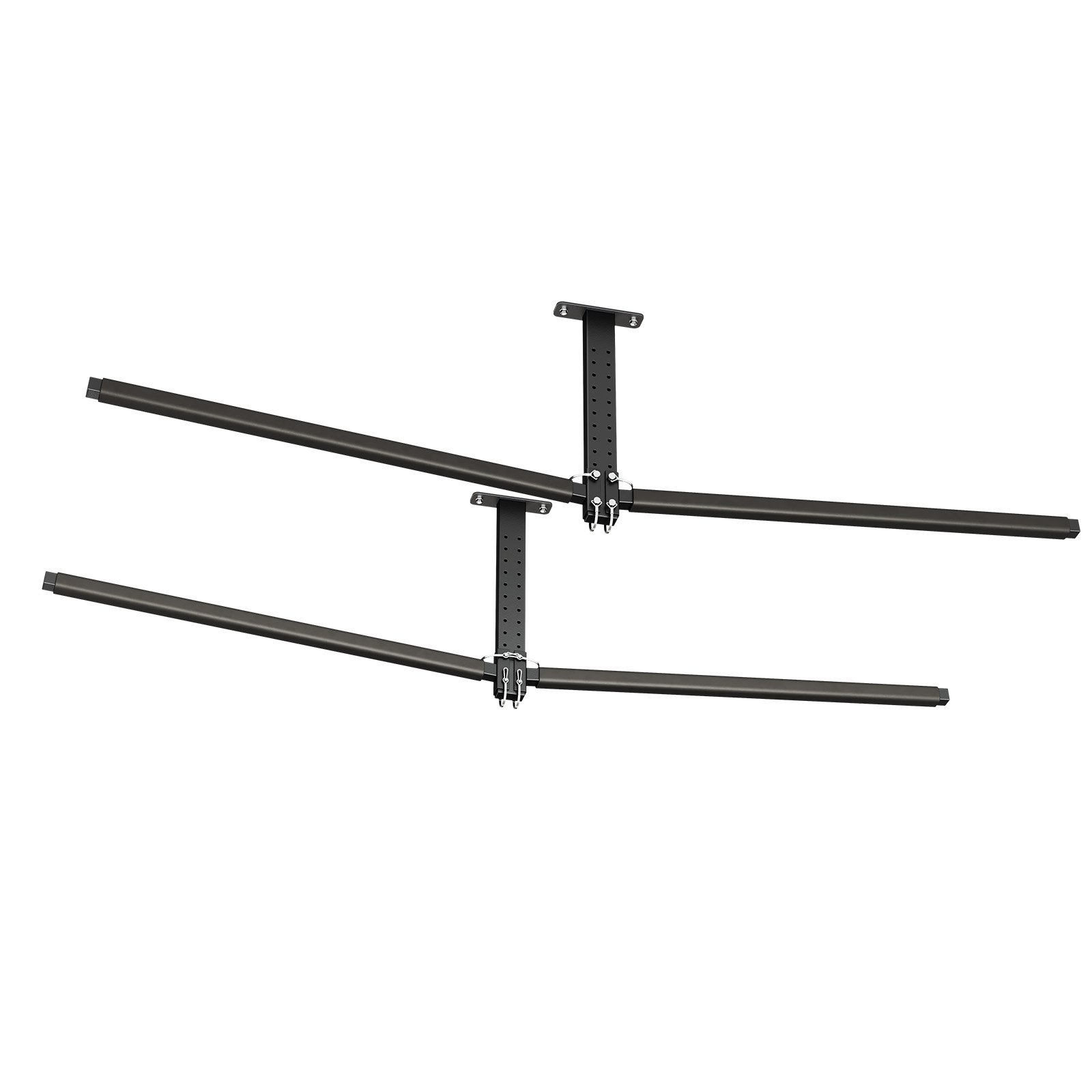 VEVOR Estante de Techo para 2 Kayaks, Capacidad de Carga hasta 113,4 kg, Altura Ajustable, Montaje en Techo Superior de Garaje, Colgador de Almacenamiento para Tabla de Surf Canoa Remo SUP Escaleras