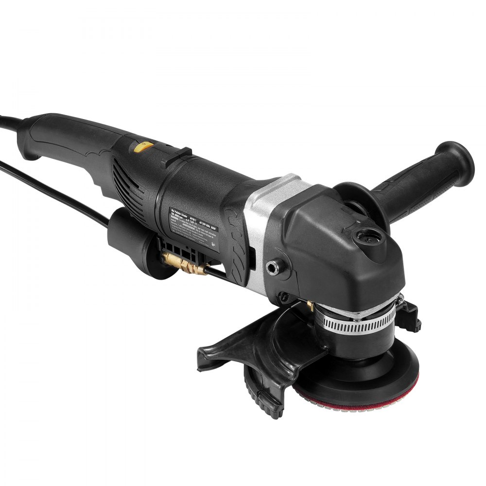 VEVOR Wet Polisher 800 W, 4-inch Concrete Grinder with 6 Variable Speeds and 7 Polishing Kits, Wet Grinding Machine for Marble, Granite, Stone, Rock, Tiles, Equipped with a Residual Current Circuit Breaker (700 - 3000 rpm)