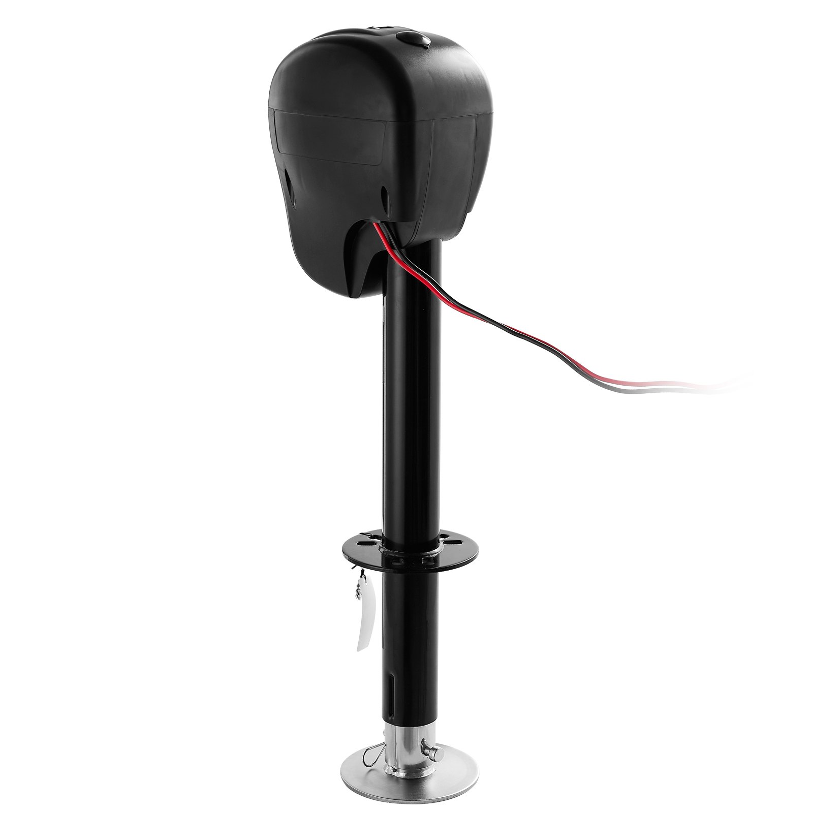 VEVOR Gato Eléctrico para Remolque con Conector de 2 vías, Función de Memoria, Manivela Manual y Cubierta Resistente a la Intemperie, Carga de 1588 kg Elevación de 240 - 760 mm, para Remolques