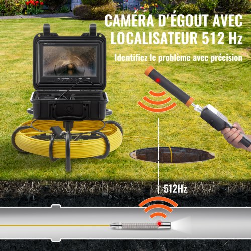 Tuspuzz Cámara Endoscópica De Drenaje Pantalla De 9" Con IP68