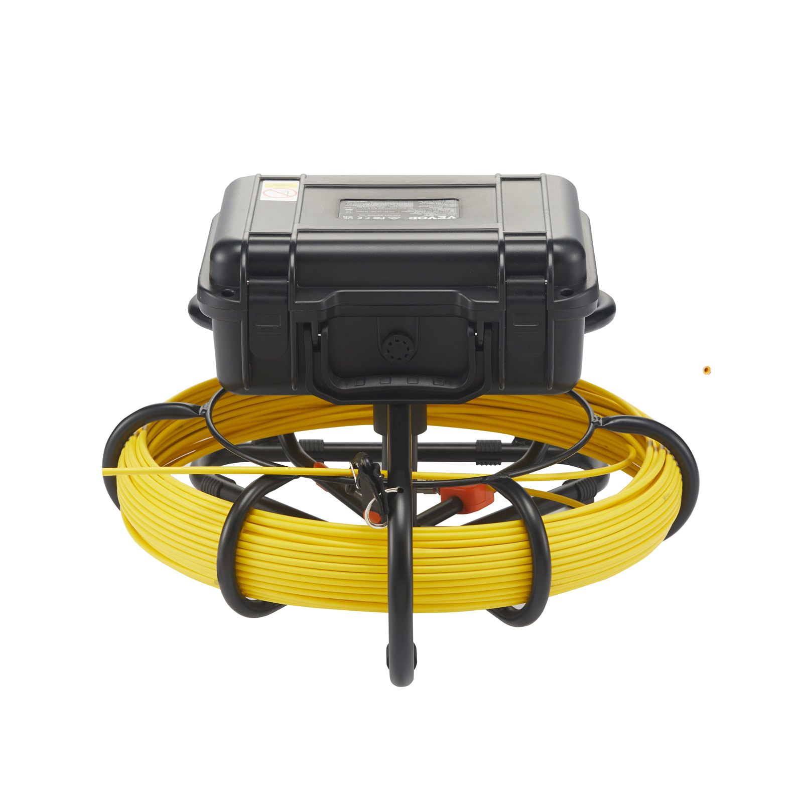 VEVOR Cámara Endoscópica de Drenaje Pantalla de 9" con IP68 Impermeable Batería de 4500 mAh 12 LED Ajustable Cable de 50m Tarjeta SD de 16GB para Tubería de Alcantarillado Drenaje de Plomería en Hogar