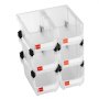 VEVOR Cajas Apilables, 377 x 215 x 180 mm, Cajas de Almacenamiento Transparentes para Organizar y Almacenar, para Armarios, Garajes, Piezas Pequeñas, Suministros de Oficina y Otros Accesorios