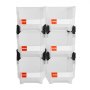 VEVOR Cajas Apilables, 377 x 215 x 180 mm, Cajas de Almacenamiento Transparentes para Organizar y Almacenar, para Armarios, Garajes, Piezas Pequeñas, Suministros de Oficina y Otros Accesorios