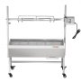 VEVOR Lamb Grill, Suckling Pig Grill, Spit Roast Grill, 61 kg BBQ Charcoal Spit Grill for Whole Pig, Lamb, Goat, 42W Electric Motor, Stainless Steel Rotisserie Roaster with Lockable Wheels