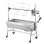 VEVOR Lamb Grill, Suckling Pig Grill, Spit Roast Grill, 61 kg BBQ Charcoal Spit Grill for Whole Pig, Lamb, Goat, 42W Electric Motor, Stainless Steel Rotisserie Roaster with Lockable Wheels