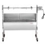VEVOR Lamb Grill, Suckling Pig Grill, Spit Roast Grill, 90 kg Rollable BBQ Charcoal Spit Grill for Pork, Lamb, Goat, 52W Electric Motor, Stainless Steel Rotisserie Roaster with Windshield