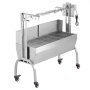 VEVOR Lamb Grill, Suckling Pig Grill, Spit Roast Grill, 90 kg Rollable BBQ Charcoal Spit Grill for Pork, Lamb, Goat, 52W Electric Motor, Stainless Steel Rotisserie Roaster with Windshield