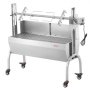 VEVOR Lamb Grill, Suckling Pig Grill, Spit Roast Grill, 90 kg Rollable BBQ Charcoal Spit Grill for Pork, Lamb, Goat, 52W Electric Motor, Stainless Steel Rotisserie Roaster with Windshield