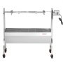 VEVOR Lamb Grill, Suckling Pig Grill, Spit Roast Grill, 90 kg Rollable BBQ Charcoal Spit Grill for Pork, Lamb, Goat, Electric 52 W, Stainless Steel Rotisserie Roaster with Windshield, 1185 mm