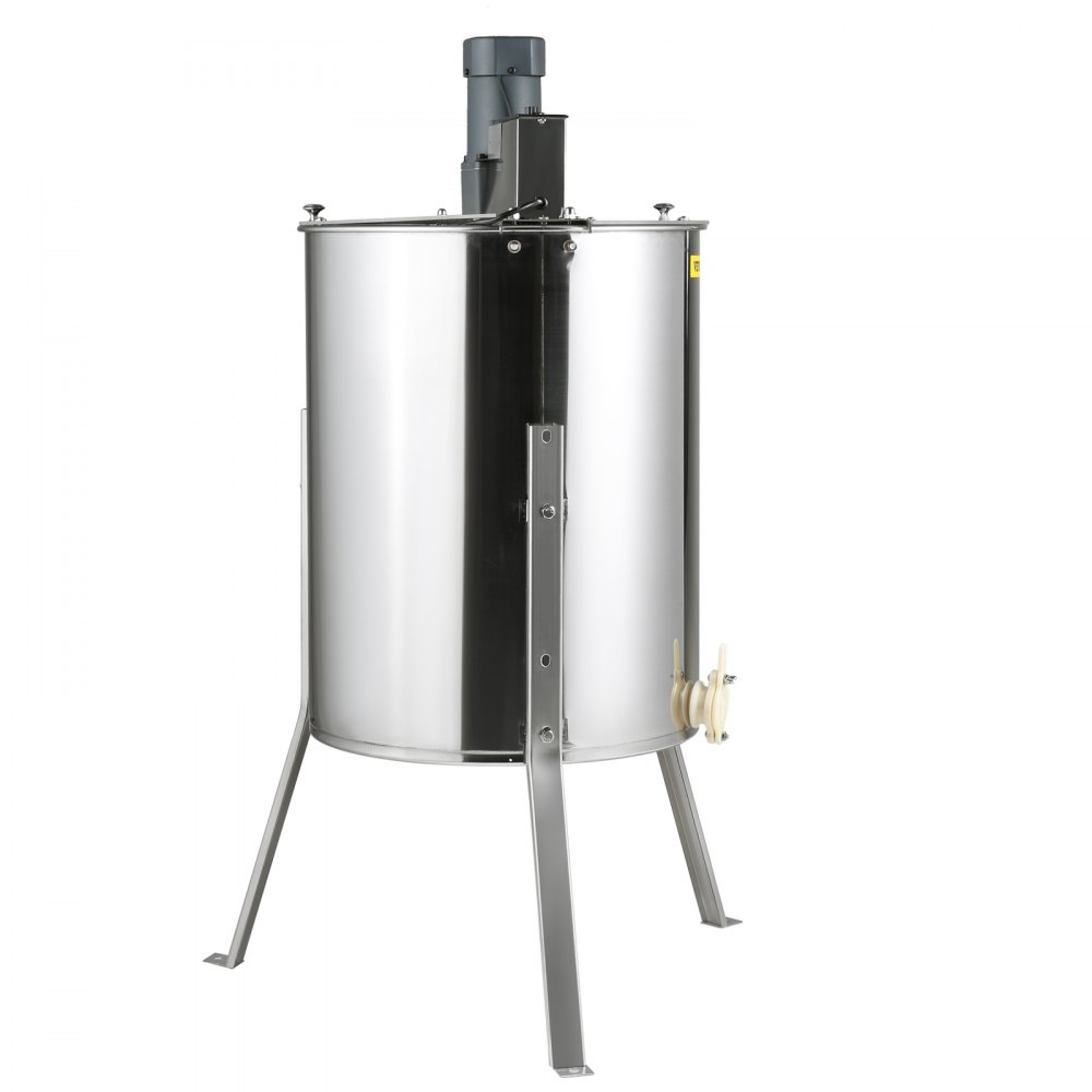 VEVOR Extractor de Miel Eléctrico 4/8 Marcos Centrífuga Separador de Miel 140 W de Acero Inoxidable con Tapa Adecuado para Nido de Abejas Tamaño Profundo 48 x 23 cm Mediano 48 x 16 cm Altura Ajustable