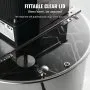 VEVOR Extractor de Miel Eléctrico 4/8 Marcos Centrífuga Separador de Miel 140 W de Acero Inoxidable con Tapa Adecuado para Nido de Abejas Tamaño Profundo 48 x 23 cm Mediano 48 x 16 cm Altura Ajustable