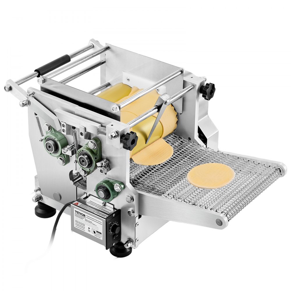 VEVOR Máquina Eléctrica para Hacer Tortillas de Maíz con Revestimiento Antiadherente y Dos Moldes, Adecuada para Productos como Sopas, Pita, Tortillas y Pizza, Chapatti, 710 x 490 x 450 mm